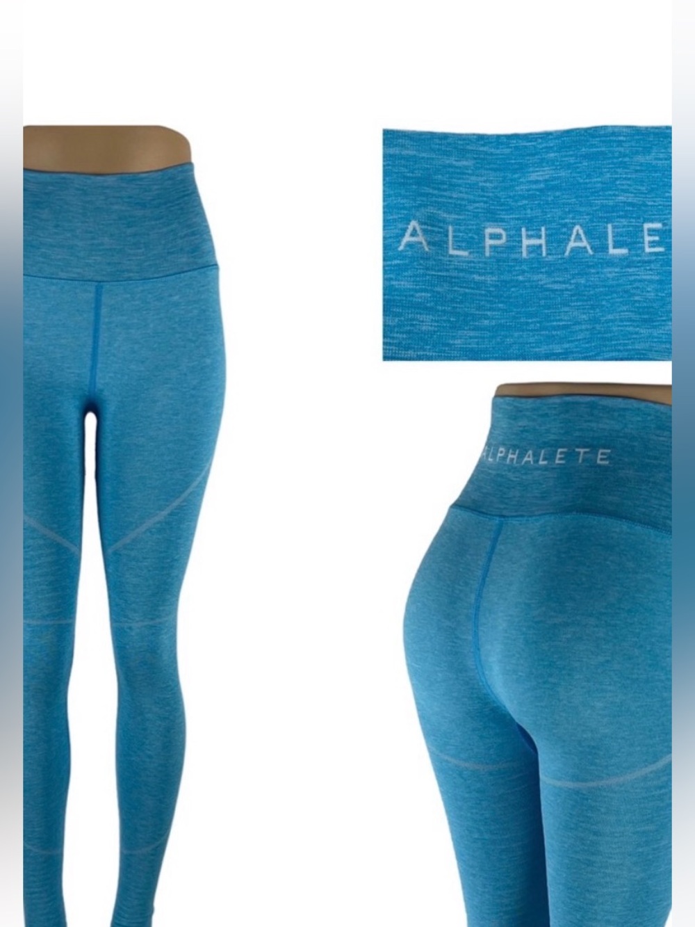 Alphalete revelation Teal Seamless Leggings - Stretch Activewear